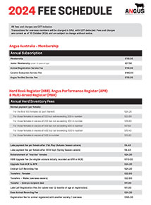 2024 Fee Schedule